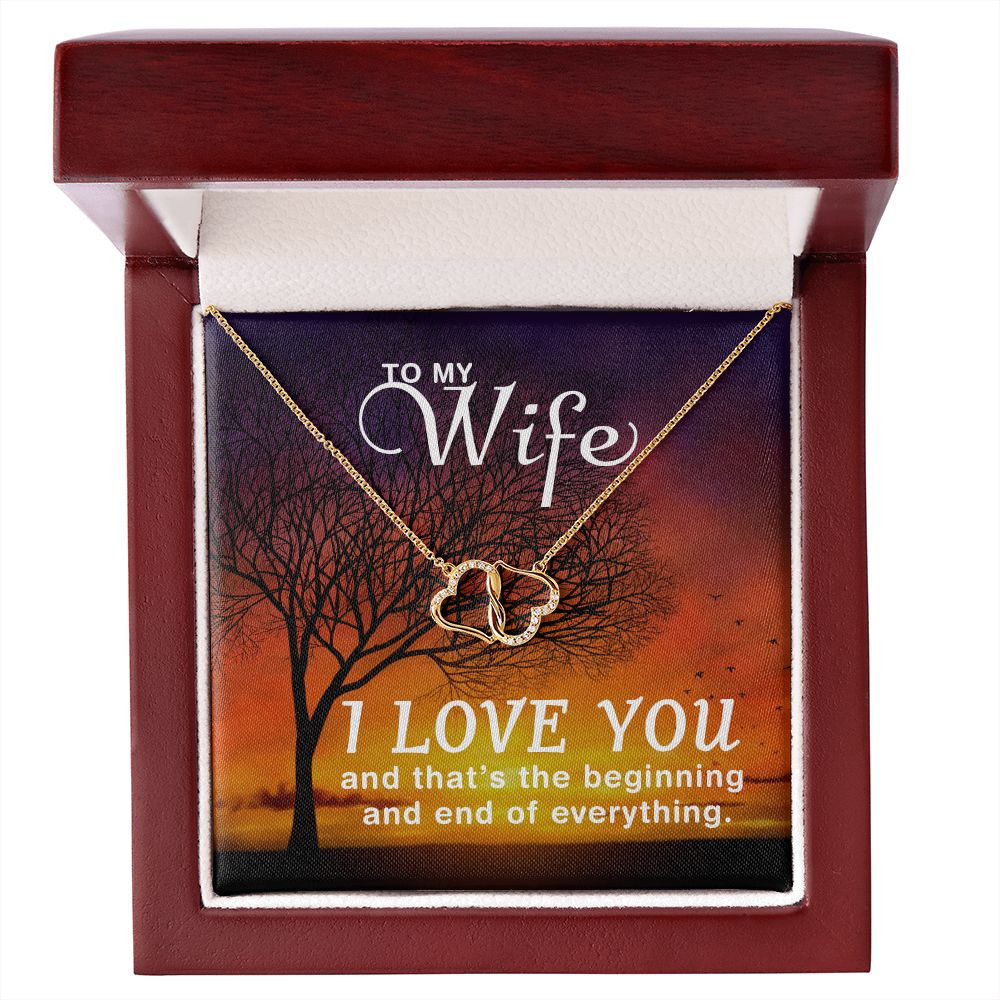Wife - My Love - Dual Hearts Necklace