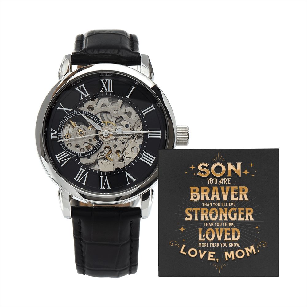 To My Son - You Are Stronger - Blue Oceano Openwork Watch + MC™