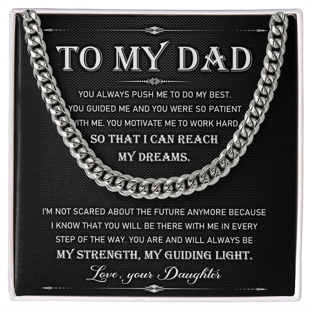 FD - To My Dad - My Dreams - OREO Cuban Link Chain + Extension™