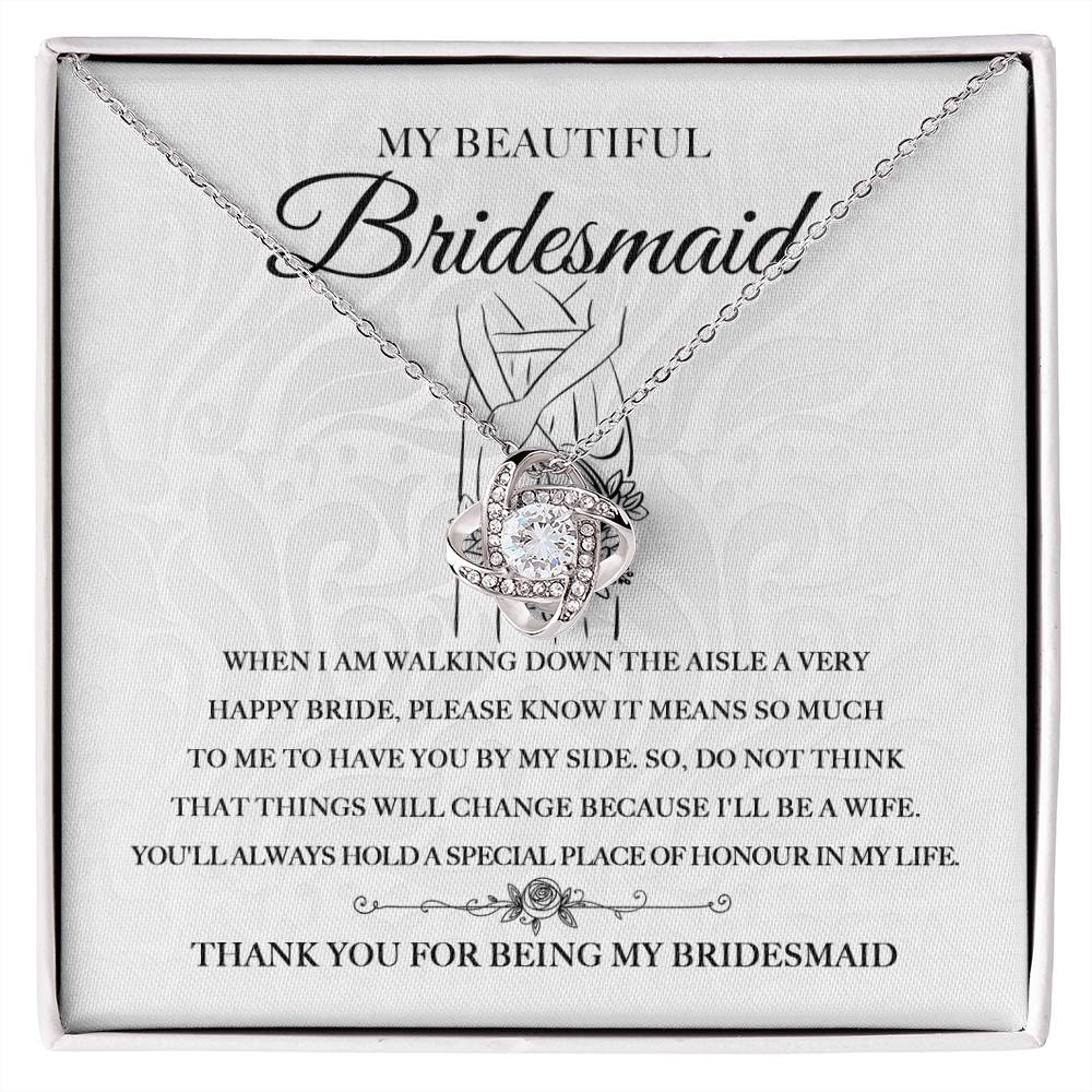 To My Bridesmaid - BlissBridesmaid Love Necklace™