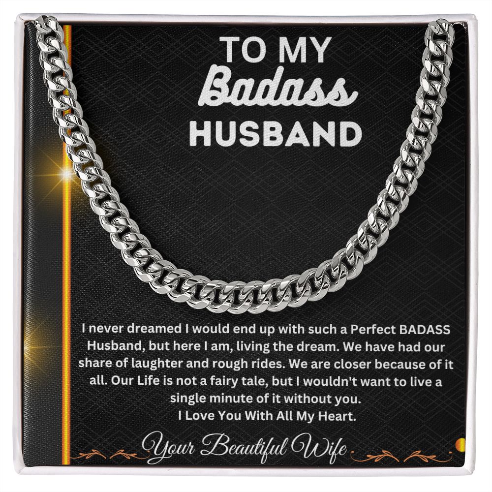 My Husband - Badass Cuban Necklace Oreo and Lux Box
