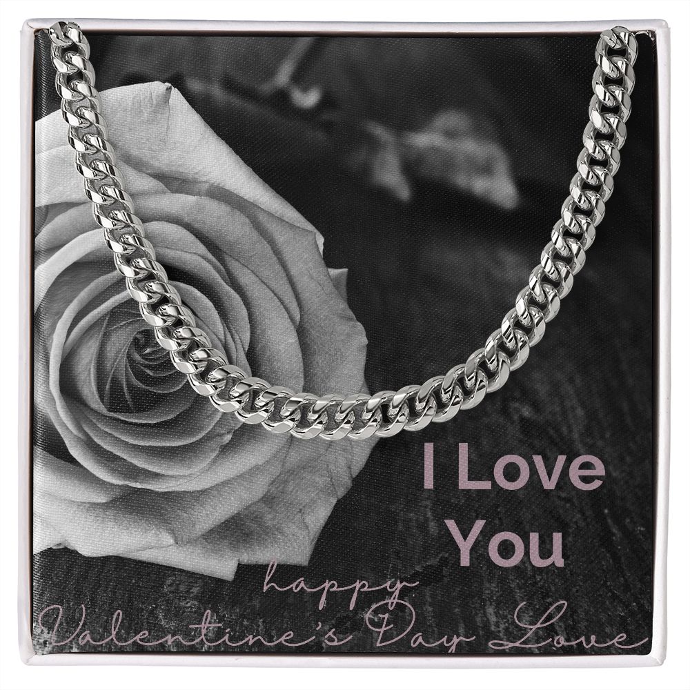 My Man - Husband - I Love You - Cuban Necklace