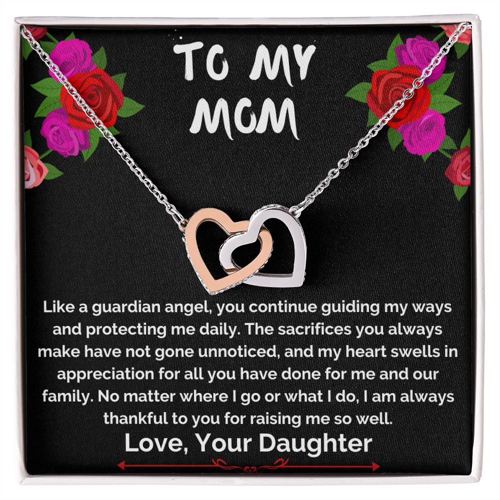My Mom - Angle Interlocking Hearts™ Necklace