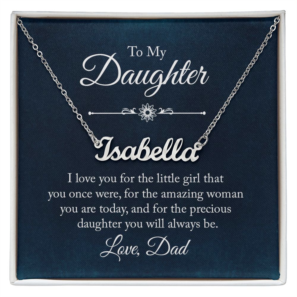 Daughter - My Heart - Name Necklace